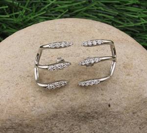 Luxury 925 <b>Sterling</b> <b>Silver</b> <b>Drop</b> <b>Earrings</b> with Brilliant Cubic Zirconia for Women Wedding Fashion Jewelry - Product Image 4