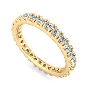 Anillo de Eternidad de Diamantes Cultivados en Laboratorio con Corte Brillante en Oro Rosa de Lujo, Apilable, para Novia, Boda, con Alto Brillo, Certificado IGI, a la Moda - Product Image 3