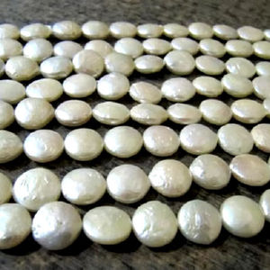 Perles naturelles en forme de pièce de monnaie, taille 11-12 mm, brin de perles de 16 pouces de long - Product Image 3