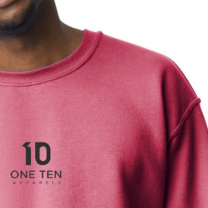 Sudadera de cuello redondo para hombre, color rojo escarlata, de felpa, informal, cálida, mezcla de algodón, lisa, con logotipo personalizado - Product Image 6