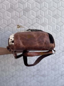 Genuine Leather Handmade Cowhide Fur Leather <b>Backpack</b> Rucksack High Quality Multi Uses <b>Backpack</b> Wholesale Bulk Product - Product Image 5