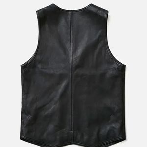 Chaleco de cuero de cordero negro para mujer, estilo motociclista, corte cropped, con cremallera frontal, sin mangas, estilo Perfecto, ¡Gran oferta! - Product Image 2