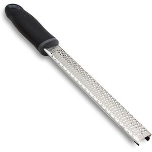 Ergonomico in acciaio inox grattugia per formaggio con manico morbido nero Zester al limone con coperchio in plastica strumento di cottura - Product Image 2
