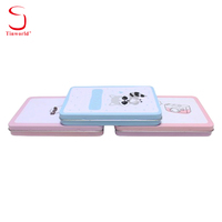 Boîte en métal rectangulaire de qualité alimentaire pour biscuits, menthe, chocolat, emballage mignon, mini-boîte en métal de dessin animé