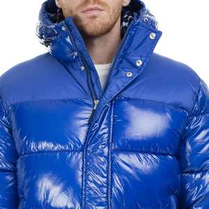 Blouson Bomber Homme Hiver Chaud Extérieur Réversible Grande Taille Haute Qualité Uni Sur Mesure à Capuche Zippé Brillant en Toile avec Col Montant - Product Image 5