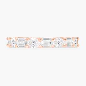 Lab Grown Diamond Wedding Band Minimalist <b>Stacking</b> Matching <b>Rings</b> Custom 14K 18K Solid Gold East West Emerald Oval Cut Wholesale - Product Image 5