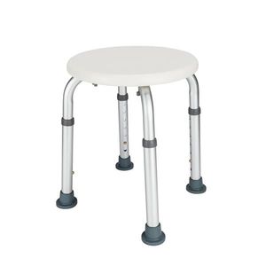 Sedia da Bagno in Lega di Alluminio Regolabile in Altezza, Attrezzatura di Sicurezza per Doccia e Vasca, Colore Bianco - Product Image 3
