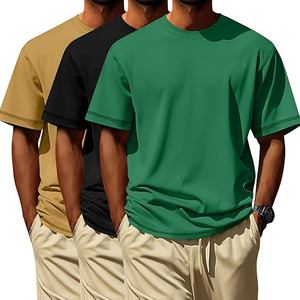 T-shirt vierge uni 100 % coton, grande taille, personnalisable, séchage rapide, respirant, haute qualité, en gros, en stock, pas cher - Product Image 2