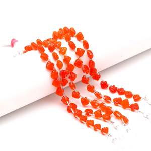Cuentas de Cornalina en Forma de Hoja AAA, Piedras Preciosas Naturales Talladas a Mano para Joyería, 10-11MM, Hilo de 8 Pulgadas, Venta al por Mayor India a Granel - Product Image 5