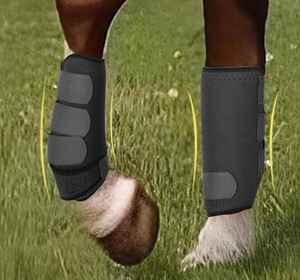 Juego de 4 botas protectoras para caballos, botas de protección para las extremidades inferiores, reutilizables, para las patas delanteras y traseras, cómodas. - Product Image 3