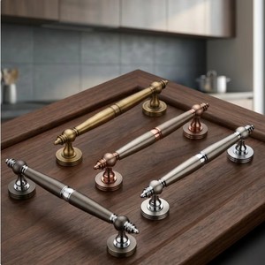 Contemporary Door <b>Pull</b> <b>Bar</b> Handle Antique Brass Graphite Black CP Finish Premium Heavy Duty Ambidextrous Touch Control Doors - Product Image 1