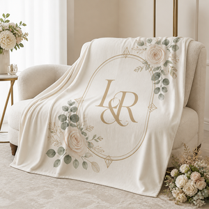 Custom Printed Art <b>Throw</b> Blanket Personalized Pet Portrait Family Wedding Birthday Sublimation Flannel Fleece Polyester - Product Image 1