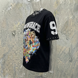 T-shirt à manches courtes surdimensionné pour homme Snowgrace en jersey uni, style streetwear, col rond, coton/fibre de bambou - Product Image 4