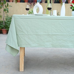 Woven Solid 100% Cotton Eco-Friendly Washable Modern Artisan Design Durable Reusable Customizable Wedding <b>Table</b> <b>Cover</b> Tablecloth - Product Image 1
