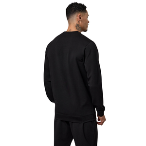 Conjunto de sudadera negra con cuello redondo y pantalones deportivos para hombre, ropa deportiva informal, chándal de entrenamiento, conjunto de ropa deportiva - Product Image 2