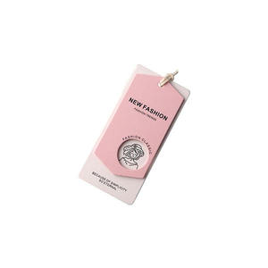 OEM 2026 Hot Sale Promotional Price Custom Private Brand Name Printing Logo Double Layered Paper Hang <b>Tags</b> for Clothing - Product Image 1