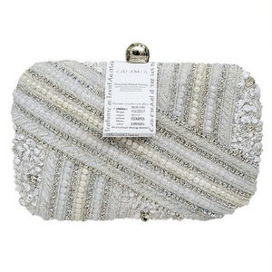 Sac à main artisanal de luxe indien, multicolore, forme baguette, durable, style ethnique, fait main, accessoires de mode en cristal, pour un usage décontracté - Product Image 2