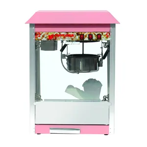 Commerciële Fabrieksprijs 8Oz Roze Popcornmachine Automatische Industriële Popcornmaker