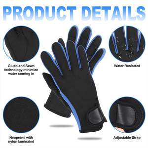3mm Neoprene Diving Gloves Non Slip Scuba Snorkeling Surfing Water Sports <b>Wetsuit</b> Gloves Extra Grip Winter Swim Mittens - Product Image 3
