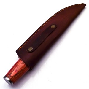 8" Factory Made OEM Cheap Low Price Handmade Carbon Steel Full Tang Walnut Wood Handle Skinner Knife - Product Image 5
