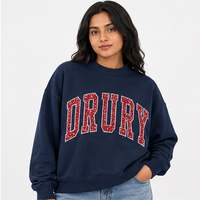 Sweat-shirt unisexe Nova Scotia style universitaire personnalisé, col rond, imprimé lettres surdimensionné, pull en molleton décontracté 100% coton