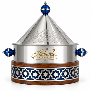 Pot à Biryani en Acier Inoxydable Premium Durable, Design Moderne et Luxueux, Diamètre 33 cm, Couvercle Conique Décoratif en Acier Inoxydable - Product Image 3