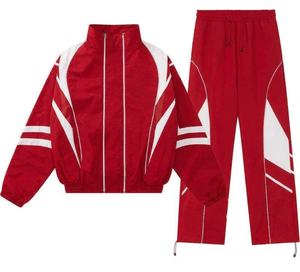 <b>Men</b>’s Color Block <b>Track</b> <b>Jacket</b> Pants Set Sporty Zipper Closure Breathable Polyester Training Outfit Autumn Outdoor Sportswear - Product Image 5