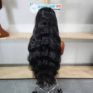 GUGU HAIR Perruques en cheveux naturels, fournisseurs du Vietnam, cheveux vierges vietnamiens ondulés naturels, closure en dentelle sans colle 5x5 avec bonnet dôme, longue longueur - Product Image 4