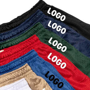 Shorts en maille double couche de haute qualité avec taille contrastante, design OEM, pour le basketball, vente en gros - Product Image 4