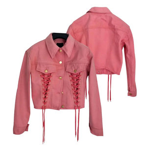 Veste en jean pour femme Printemps-Automne 2026, style basique, ornée de perles, coupe ample à manches longues - Product Image 6