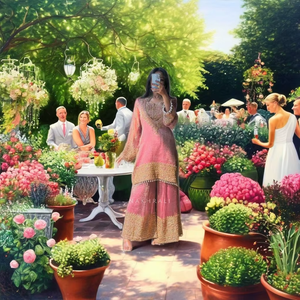 Traje Moderno de Dos Piezas con Bordado de Lentejuelas y Encaje en la Parte Superior e Inferior, Estilo DUPTTA FANDY FAUX GEORGETTE, para Bodas y DIWALI - Product Image 1