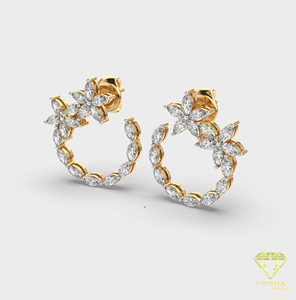 Pendientes cuadrados estilo Hip Hop con acabado en oro blanco, joyería de lujo para streetwear, accesorio de moda para hombres y mujeres, ideal para fiestas y discotecas. - Product Image 1