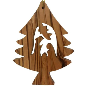Ornement traditionnel en bois à suspendre pour la décoration culturelle, pour arbre de Noël et célébrations festives - Product Image 1