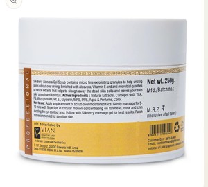 Crème éclaircissante et illuminatrice pour le visage Silkberry Professional Gold Leaf Aloe Vera, gommage à base de feuilles d'aloe vera, 250g |   Convient à tous les types de peau - Product Image 3