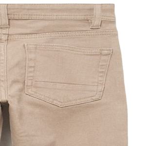 Pantalones de Algodón Twill Rectos y Ajustados para Niños con Logotipo Personalizado, Color Taupe, Casuales, con Cierre de Cremallera, Presillas para Cinturón, Cómodos, Ecológicos, Estilo Elegante - Product Image 4