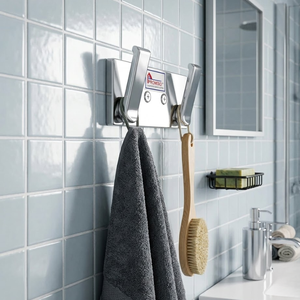 Premium Modern 2 Pin Stainless Steel Cloth Wall Mounted Heavy Duty Rustproof Door Towel Hanger for Bathroom Kitchen Home storage - Product Image 4