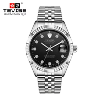 Montre mécanique automatique pour homme TEVISE 629, cadran squelette, bracelet en acier inoxydable, lumineuse, étanche, montre-bracelet pour affaires, vente en gros