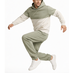 Survêtements deux pièces respirants pour hommes, vente en gros, logo personnalisé, coton/polyester, coupe-vent, en promotion - Product Image 3