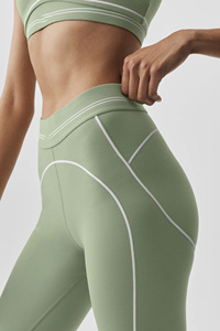 Custom Women's Yoga Set Sports Bra & High Waist <b>Leggings</b> Breathable Seamless Spandex/Nylon - Product Image 5