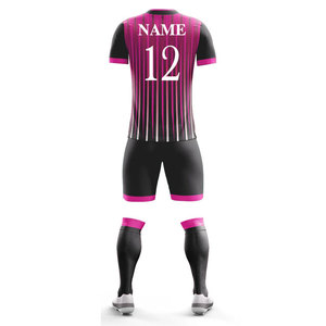 Tenues d'équipe pour hommes à prix bas et haute élasticité, maillot de football avec short, 100% polyester respirant, uniforme de football personnalisé avec logo - Product Image 3