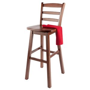 Scalera Tabouret de bar à siège pivotant à dossier d'échelle en noyer - Product Image 6
