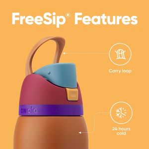 Borraccia Sportiva FreeSip in Acciaio Inox Isolato Senza BPA con Cannuccia per Sport e Viaggi - Product Image 3