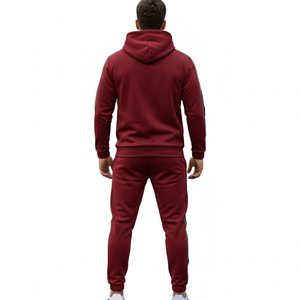 Men's Winter Casual Hooded Solid Sports Track <b>Suit</b> | Eco-Friendly Customizable Polyester/Cotton Training <b>Jogging</b> <b>Suit</b> | - Product Image 2