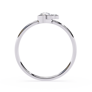 Bague de fiançailles en platine avec diamant taille poire et diamants latéraux, certifiée GIA, bijoux classiques pour femmes - Product Image 4