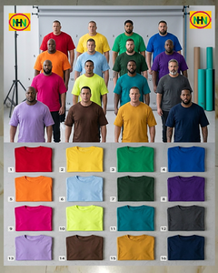 เสื้อยืดสีพื้นของผู้ชายมีสไตล์-ผ้าสัมผัสนุ่มสีติดทนนานเหมาะสำหรับชุดทำงานแบบลำลองและใส่สบายในแฟชั่น - Product Image 1