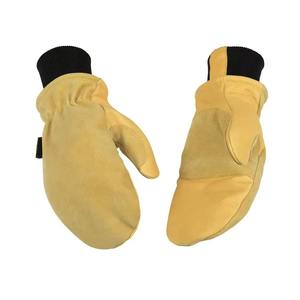 Mitaines d'hiver pour hommes et femmes en cuir de chèvre noir, compatibles écran tactile, respirantes, longues, toutes saisons, pour le voyage, fabriquées au Pakistan - Product Image 2
