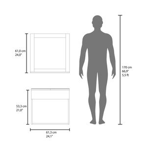 Mobile bagno sospeso Slater White con lavabo, mobiletto a due ante e specchio - Product Image 3