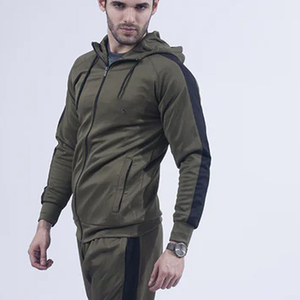 Men's Olive Green Hooded <b>Zip</b>-<b>Up</b> <b>Jacket</b> Regular Fit Casual Windproof Cotton Fleece Quick Dry Breathable Winter Wear - Product Image 5