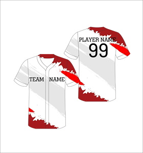 เสื้อเบสบอลแบบกำหนดเอง คอวี แขนสั้น โพลีเอสเตอร์พิมพ์ลาย ชื่อทีมชาย พิมพ์ลายระบายอากาศได้ทุกฤดูกาล ทรงปกติ - Product Image 1