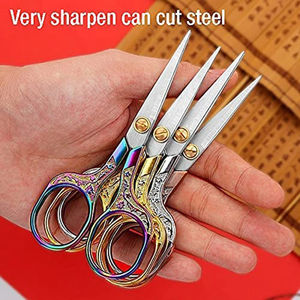 Customized Rainbow Titanium Coated Embroidery Scissors Durable Industrial Stainless Steel Blades Smooth <b>Edge</b> Sharp Tip Snipping - Product Image 6